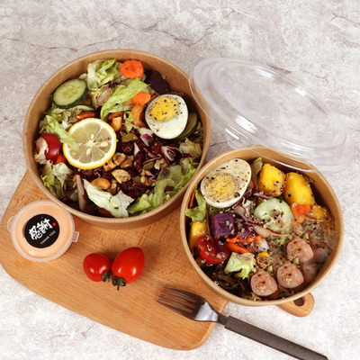 Μιας χρήσης Take Out Σούπα Ramen Salad Fast Food Bowl με Καπάκι 520ml 720ml