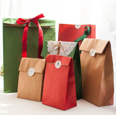 Κουτί συσκευασίας χριστουγεννιάτικου δώρου SGS PMS Kraft Τσάντα συσκευασίας σνακ μπισκότων καραμελών