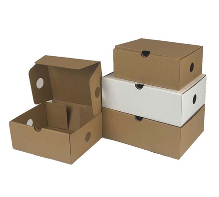 Ανακυκλώσιμα άδεια κουτιά παπουτσιών από απλό χαρτόνι Συσκευασία με καπάκια