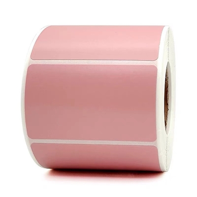 Ροζ θερμικός εκτυπωτής σε ρολό αυτοκόλλητο χαρτί Logistics Transportation Εκτύπωση ετικέτας