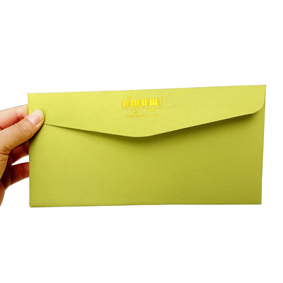 Πράσινος φάκελος καρτών δώρων χλόης συνήθειας A9 για την πρόσκληση δεξίωσης γάμου