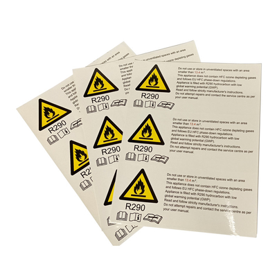 Αδιάβροχες ετικέτες αυτοκόλλητων ετικεττών προειδοποιητικών σημαδιών λειτουργίας ασφάλειας