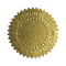Αποτυπωμένο σε ανάγλυφο φύλλο αλουμινίου γύρω από το χρυσό φύλλο αλουμινίου αυτοκόλλητων ετικεττών εργαλείων για τα βραβεία πιστοποιητικών