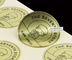 Βουρτσισμένο φύλλο χρυσού 24 καρατίων με αυτοκόλλητα κομμένα αυτοκόλλητα εκτύπωση ετικετών για συσκευασία προσαρμοσμένο λογότυπο