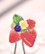 Εκτύπωση Αδιάβροχα αυτοκόλλητα κομμένα φιλί Χαριτωμένη ετικέτα συσκευασίας φρούτων φράουλας