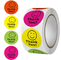 CMYK Πολύχρωμες αδιάβροχες στρογγυλές Ετικέτες Ευχαριστιών με αυτοκόλλητο 1 ίντσας χαμόγελο