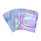 Προσαρμοσμένες ολογραφικές επανασφραγιζόμενες χάρτινες θήκες Rainbow Τσάντα φερμουάρ