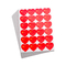 Κόκκινη πέντε δειγμένη αυτοκόλλητη ετικέττα κόκκινων σημαιών αστεριών για τη διαφήμιση της διακόσμησης